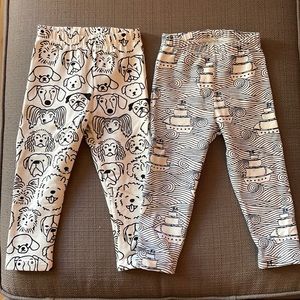 Winter Water Factory baby leggings size 6 mos